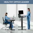 Leband Electric Standing Desk Height Adjustable Sit Stand Desk with Wireless Charging and USB Ports 48 x 24 Inch
