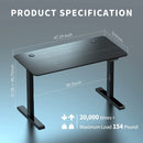 Leband Electric Standing Desk Height Adjustable Sit Stand Desk with Wireless Charging and USB Ports 48 x 24 Inch